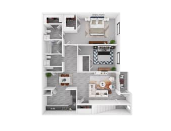 Floor Plan  2-bedroom floor plan.