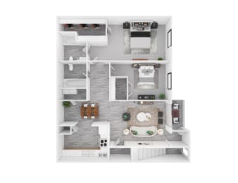 Floor Plan  2-bedroom floor plan.