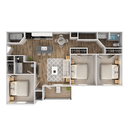 3 Bed 2 Bath Floorplan at Highview Pointe, Kentucky, 40228