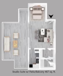 Floor Plan  Studio suite floor plan.