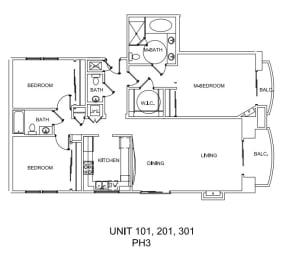Units 101, 201, 301, PH3
