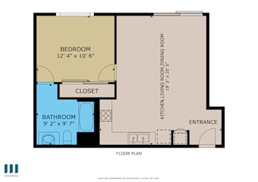 Beech Floor Plan at Ogden Garden by Wiseman, Los Angeles, CA, 90036
