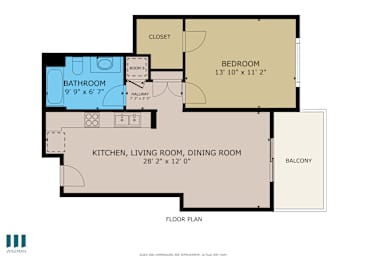 Chestnut Floor Plan at Ogden Garden by Wiseman, Los Angeles, CA, 90036