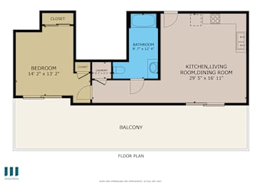 Elm Floor Plan at Ogden Garden by Wiseman, Los Angeles, 90036