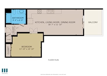 Spruce Floor Plan at Ogden Garden by Wiseman, Los Angeles, California