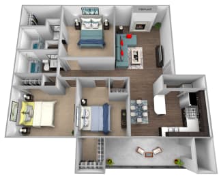 the bungalow floor plan 2x2,287 sq. ft.