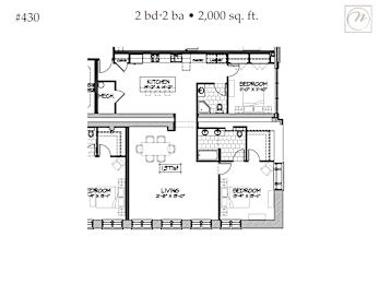 the third level floor plan of the residence