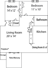 a diagram of a floor plan of a house
