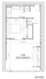 floor plan of the first floor of a small house