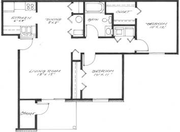  Floor Plan 2 Bedroom