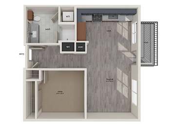 Floor Plan  One bedroom floor plan image at Vero Apartments in Chelsea MA