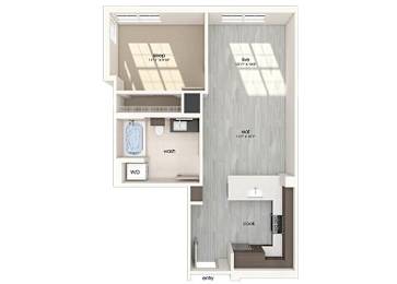 Floor Plan  A02 Floorplan Image at Aspect at Totem Lake Apartments in Kirkland WA