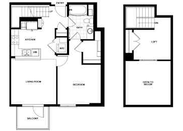 Floor Plan  A07  Floor Plan at Candara at Hancock Park Apartments in Los Angeles CA