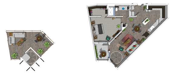 Floor Plan  One Bedroom Floor Plan at District at Scottsdale Apartments in Scottsdale AZ