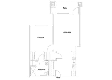Floor Plan  A10 Floorplan Image at The Lodge at Morgan Hills Apartments in Morgan Hill CA