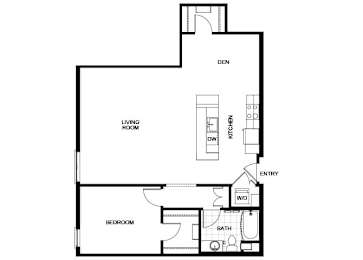Floor Plan  A11D  Floor Plan at Candara at Hancock Park Apartments in Los Angeles CA