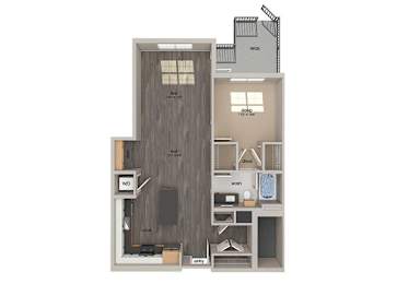 Floor Plan  A18 Floorplan Image at Aspect at Totem Lake Apartments in Kirkland WA