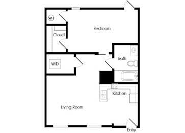 Floor Plan  One bedroom floor plan image at Chroma Park Apartments in Austell GA