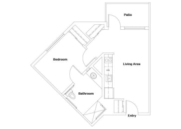 Floor Plan  A1 Floorplan Image at The Lodge at Morgan Hills Apartments in Morgan Hill CA
