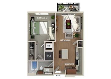 Floor Plan  A1 floor plan at The Sevens in Dallas TX