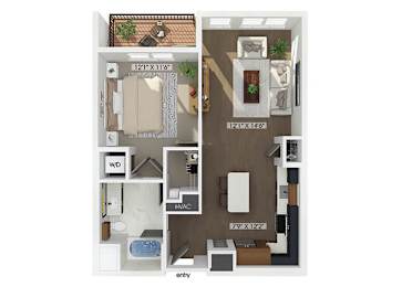 Floor Plan  One bedroom floor plan at Jayden Apartments in Peabody MA