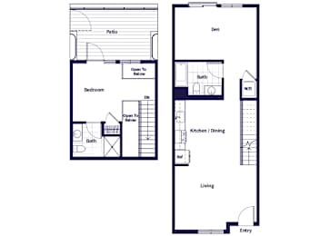 Floor Plan  A29L floor plan at Idea1 Apartments in San Diego CA