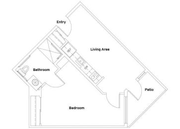 Floor Plan  A2 Floorplan Image at The Lodge at Morgan Hills Apartments in Morgan Hill CA