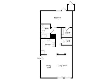 Floor Plan  One bedroom floor plan image at Chroma Park Apartments in Austell GA
