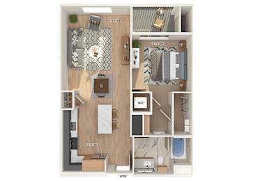 Floor Plan  A3 Floorplan Image at Chroma Apartments in Canoga Park CA