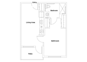 Floor Plan  A3 Floorplan Image at The Lodge at Morgan Hills Apartments in Morgan Hill CA