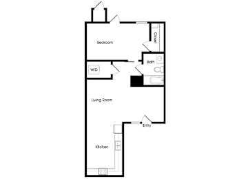 Floor Plan  One bedroom floor plan image at Chroma Park Apartments in Austell GA
