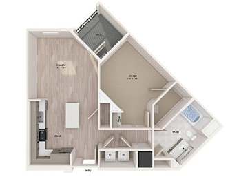 Floor Plan  A3 floor plan at Embark Apartments in Freemont CA