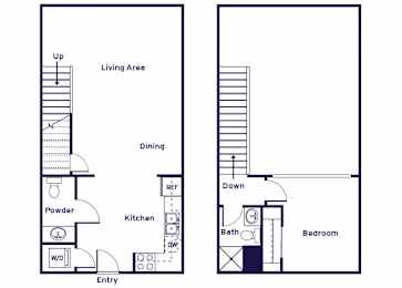 Floor Plan  One bedroom Floorplan Image