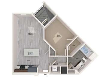 Floor Plan  A4 floor plan at Embark Apartments in Freemont CA