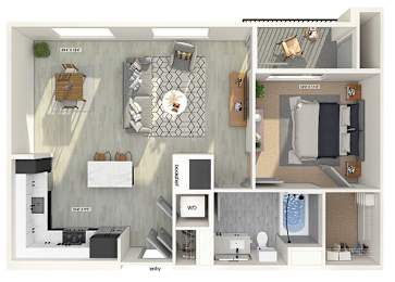 Floor Plan  A5 Floorplan Image at Chroma Apartments in Canoga Park CA