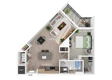 Floor Plan  A5 floor plan at The Sevens in Dallas TX
