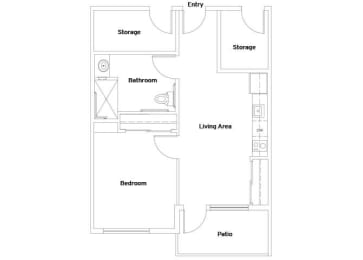 Floor Plan  A6 Floorplan Image at The Lodge at Morgan Hills Apartments in Morgan Hill CA
