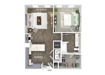 Floor Plan  One bedroom floor plan image at Wayfern Apartments in Sandy Springs GA