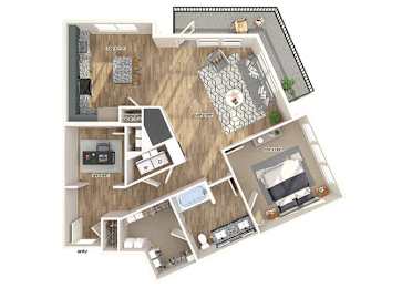 Floor Plan  A6D Floorplan Image at Verge Apartments in Atlanta GA