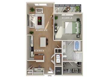 Floor Plan  A8 floor plan at The Sevens in Dallas TX
