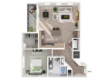 Floor Plan  A9 floor plan at The Sevens in Dallas TX