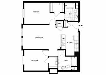 Floor Plan  B03 Floor Plan at Candara at Hancock Park Apartments in Los Angeles CA