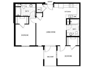 Floor Plan  B07 Floor Plan at Candara at Hancock Park Apartments in Los Angeles CA