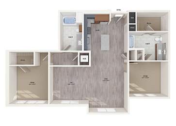 Floor Plan  Two bedroom floor plan image at Vero Apartments in Chelsea MA