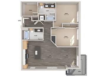 Floor Plan  B09 Floorplan Image at Aspect at Totem Lake Apartments in Kirkland WA