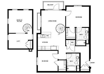 Floor Plan  B10  Floor Plan at Candara at Hancock Park Apartments in Los Angeles CA