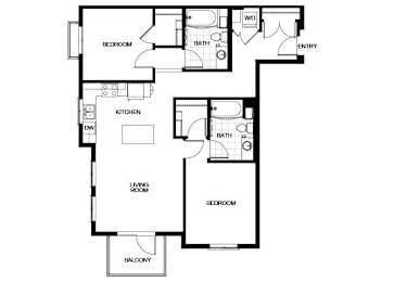 Floor Plan  B11  Floor Plan at Candara at Hancock Park Apartments in Los Angeles CA