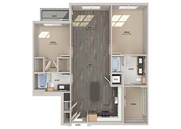 Floor Plan  B14 Floorplan Image at Aspect at Totem Lake Apartments in Kirkland WA