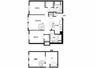 Floor Plan  B15  Floor Plan at Candara at Hancock Park Apartments in Los Angeles CA