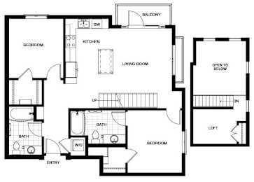 Floor Plan  B16  Floor Plan at Candara at Hancock Park Apartments in Los Angeles CA